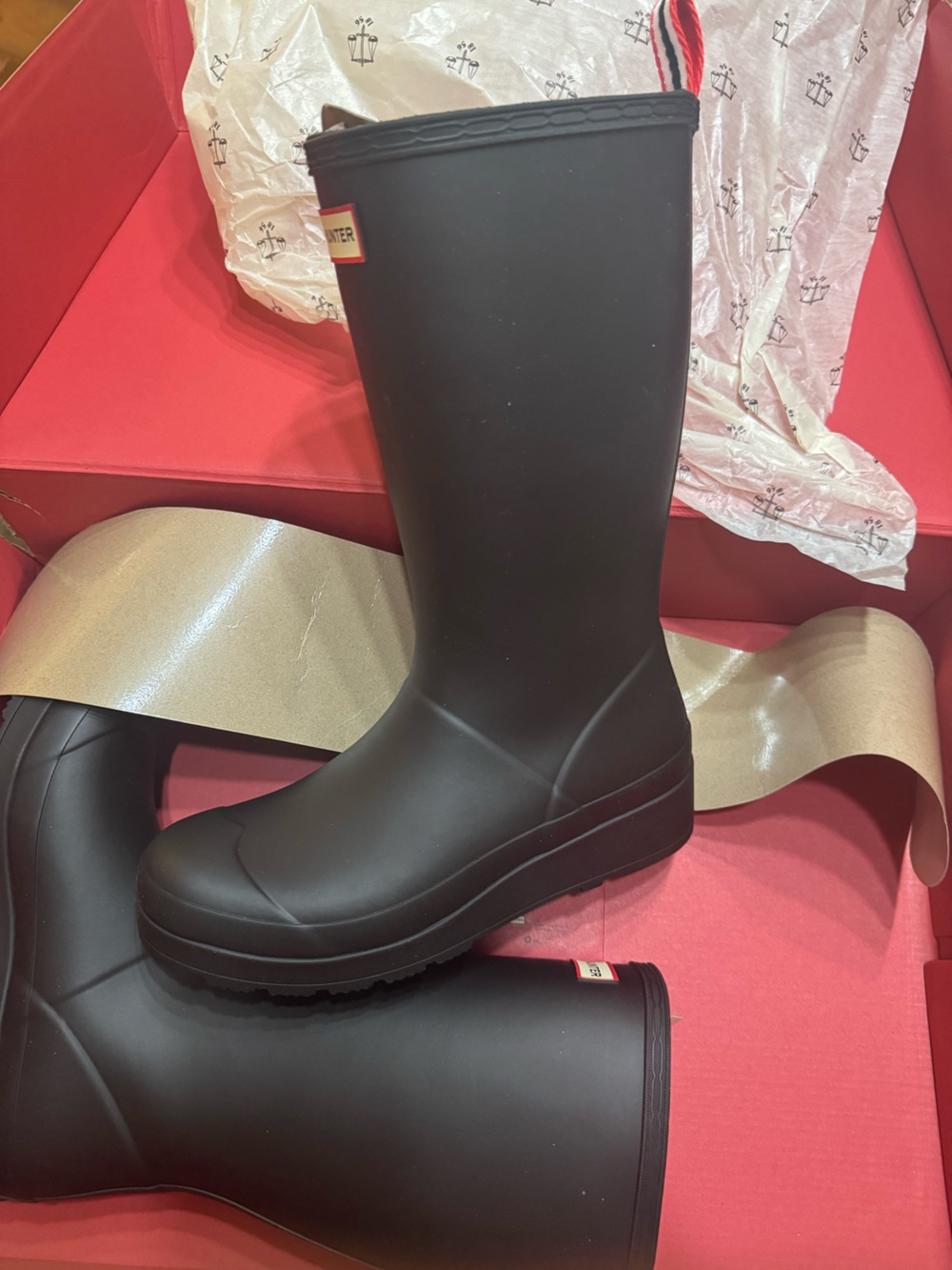 Hunter Black Tall Boot Rain Boots